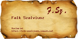 Falk Szalviusz névjegykártya